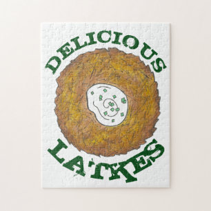 Puzzle Delicious Latkes Potato Pancakes Hanukkah Cuisine