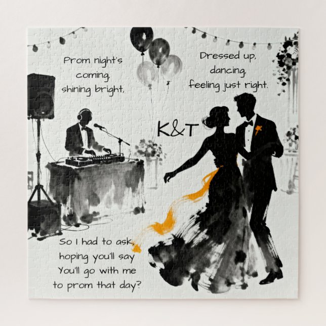 Puzzle Demande romantique pour le bal | Viens au bal avec (Vertical)