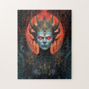 Puzzle Demon Queen Dark Goddess Imaginaire Art