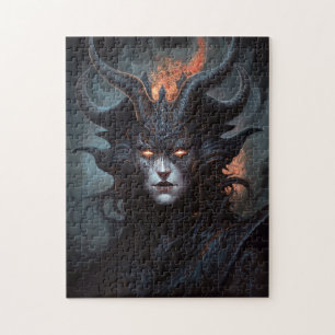 Puzzle Demon Woman Queen Dark Imaginaire Art