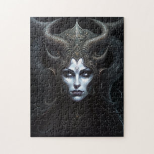 Puzzle Demon Woman Queen Dark Imaginaire Art