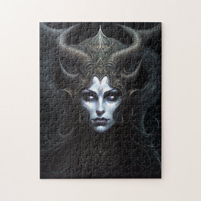 Puzzle Demon Woman Queen Dark Imaginaire Art (Vertical)
