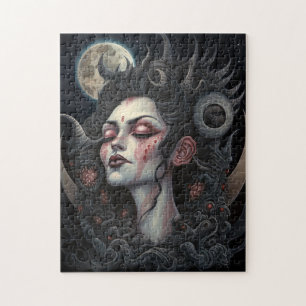 Puzzle Demon Woman Queen Dark Imaginaire Art