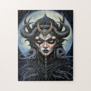 Puzzle Demon Woman Queen Dark Imaginaire Art