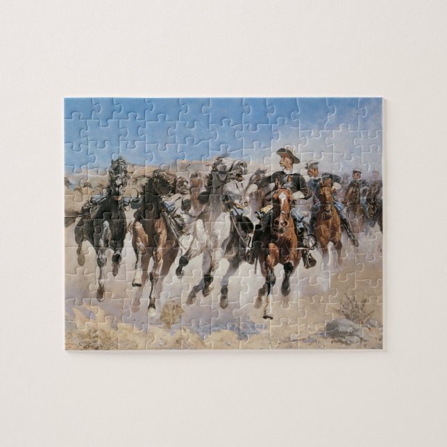 Puzzle Démontés par Frederic Remington, Cowboys d'antan (Horizontal)