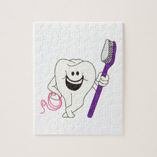 Puzzle Dent avec la brosse