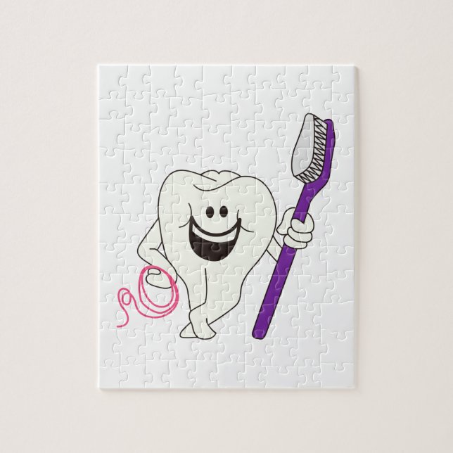 Puzzle Dent avec la brosse (Vertical)