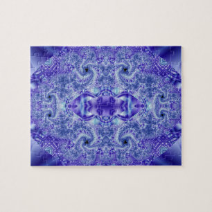 Puzzle Dentelles Art fractal violet blanc