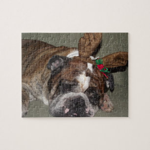 Puzzle denteux de renne de chiot de bouledogue