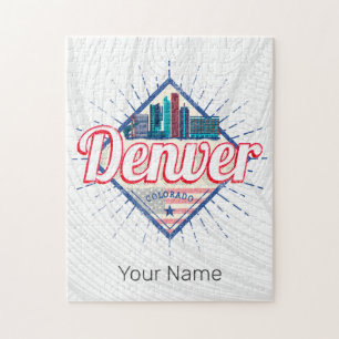 Puzzle Denver Colorado États-Unis Skyline Vintage USA