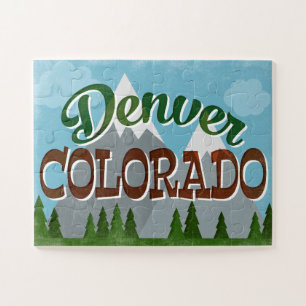 Puzzle Denver Colorado Snowy Mountains