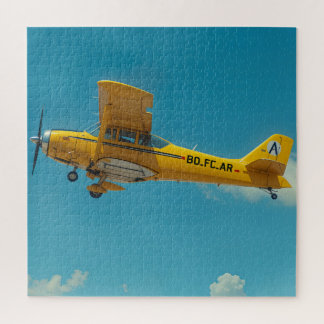 Puzzle dépliant jaune haut