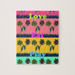 Puzzle Dernier bouquet floral manger amour jouer design