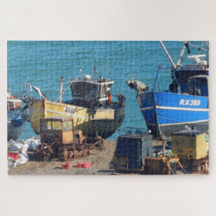Puzzle des bateaux de pêche à Hastings Sussex