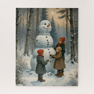 Puzzle des bâtisseurs de neige
