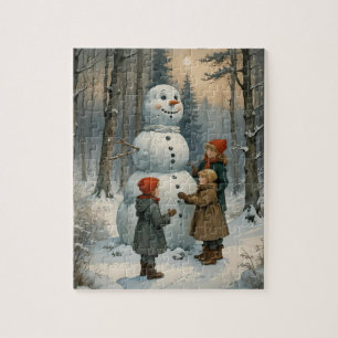 Puzzle des bâtisseurs de neige