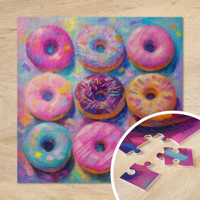 Puzzle Des beignets colorés Art Abstrait moderne (Créateur téléchargé)