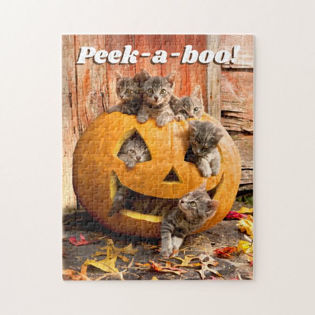 Puzzle Des chatons à Jack-o-Lantern (Vertical)