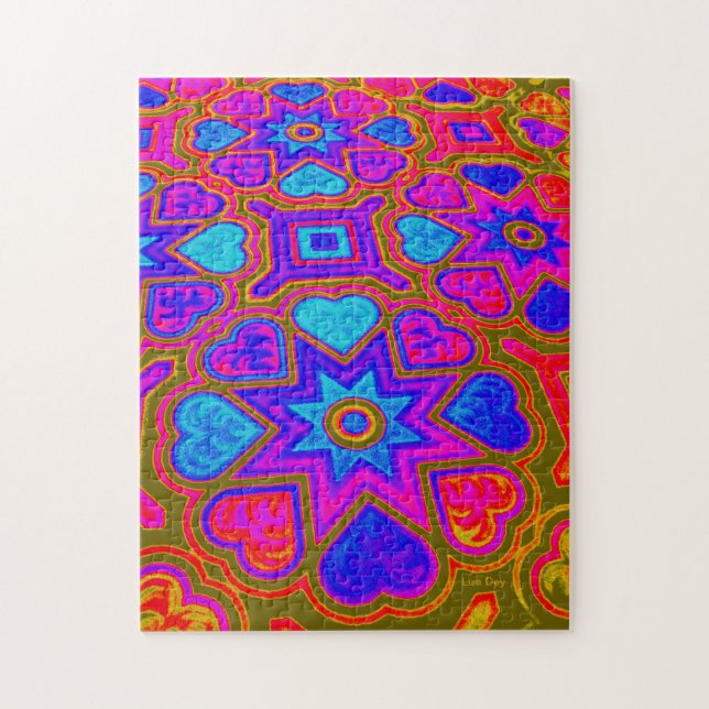 Puzzle des Cœurs Psychedéliques (Vertical)