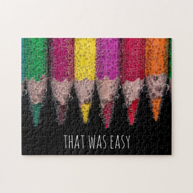 Puzzle Des crayons colorés et personnalisables (Horizontal)