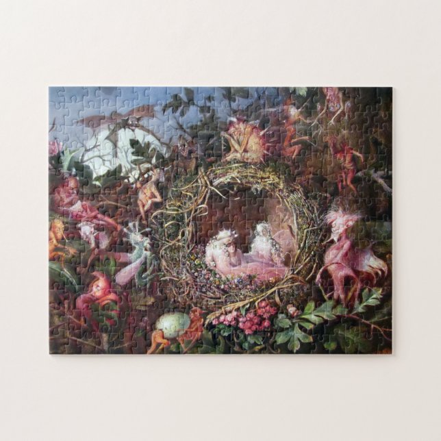 Puzzle Des fées dans un nid d'oiseaux, John Anster Fitzge (Horizontal)