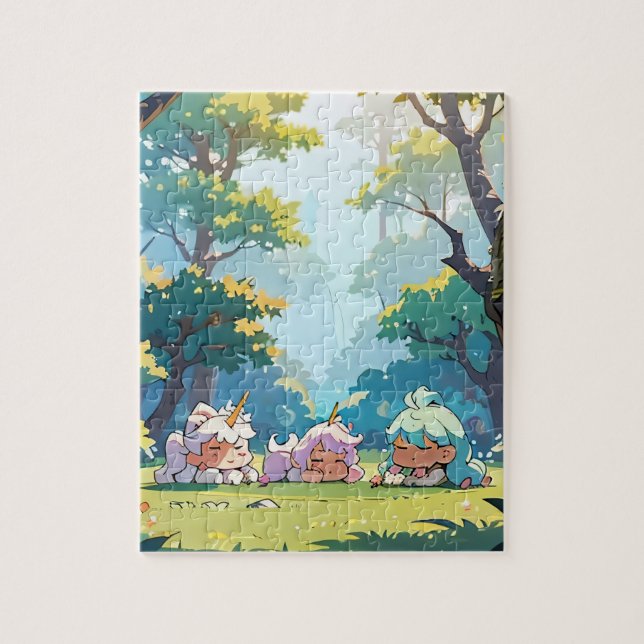 Puzzle des filles d'Imaginaire forestier (Vertical)