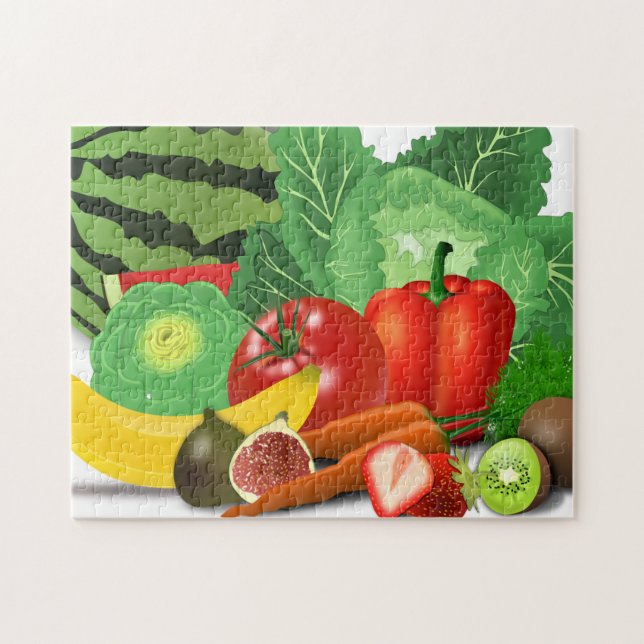 Puzzle des fruits et légumes (Horizontal)