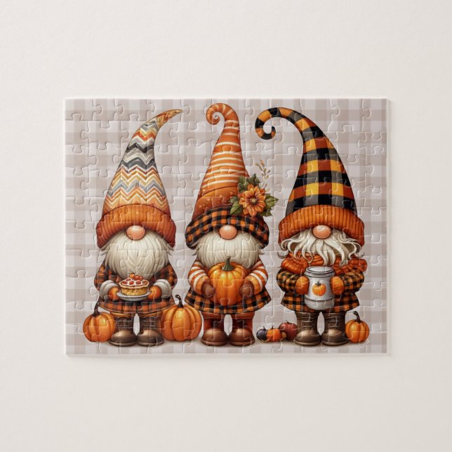 Puzzle des Gnomes d'automne (Horizontal)