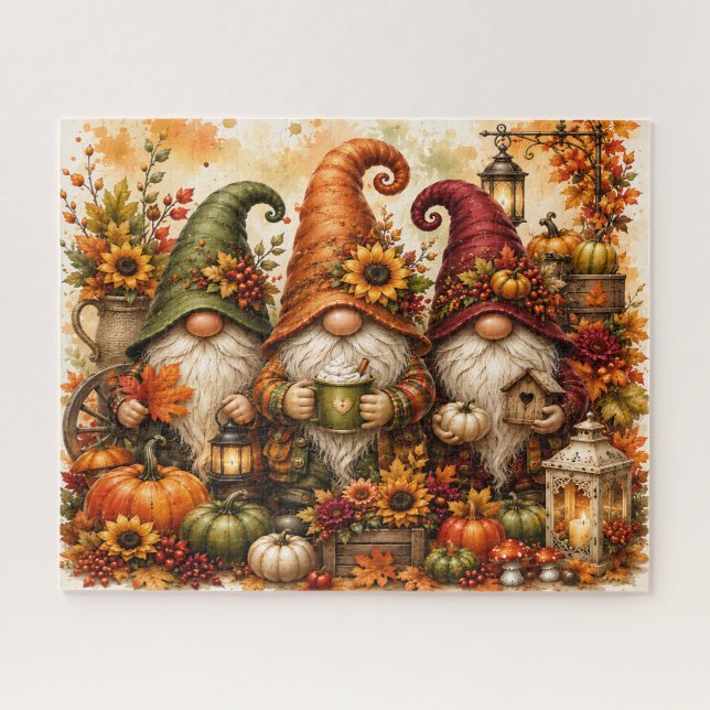 Puzzle des Gnomes d'Automne (Horizontal)