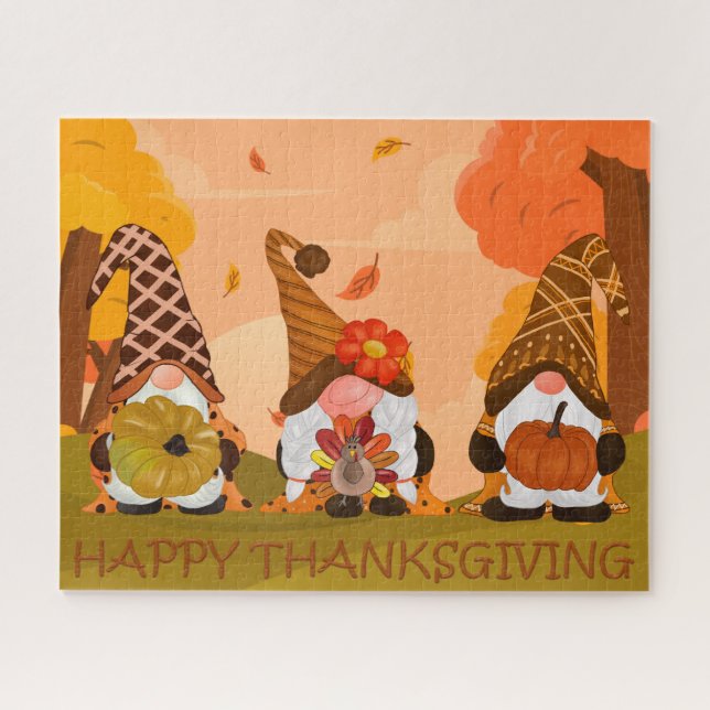 Puzzle des Gnomes de Thanksgiving (Horizontal)