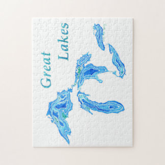 Puzzle des Grands Lacs créé à partir d'une peintur