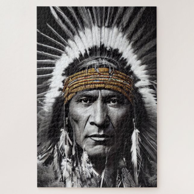 Puzzle des Iroquois amérindiens (Vertical)