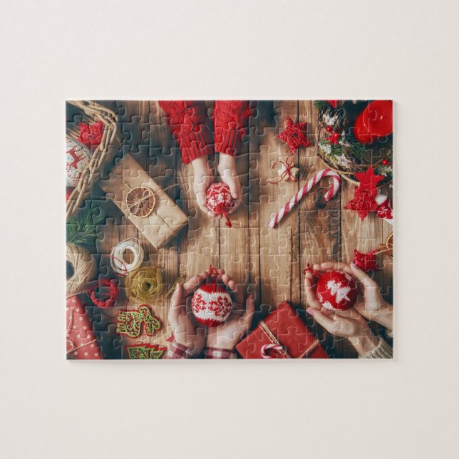 Puzzle des mains de Noël (Horizontal)
