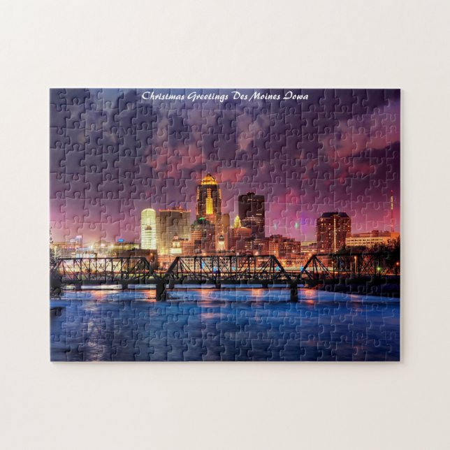 Puzzle Des Moines Iowa.Joyeux Noël (Horizontal)