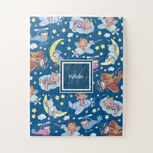 Puzzle Des Nounours endormis rêvent d'avions volants