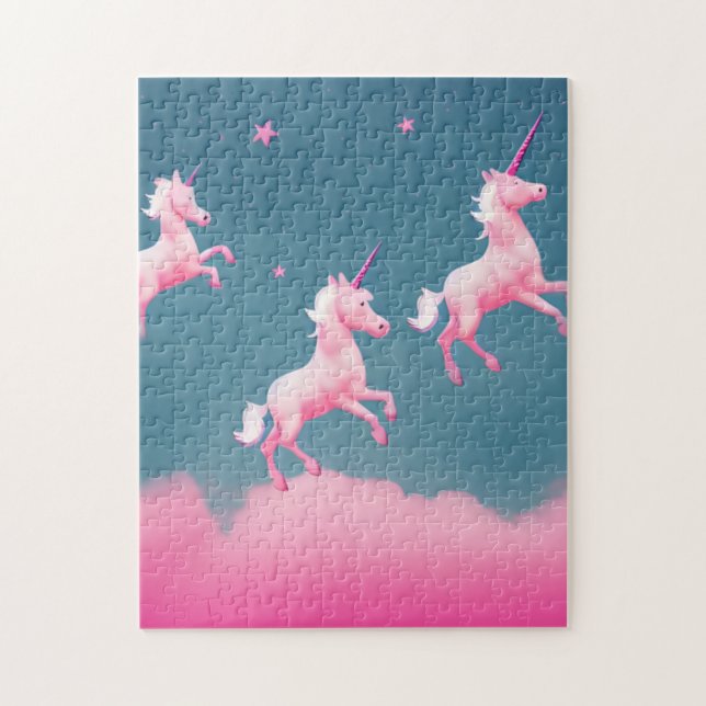 Puzzle Des rêves de licorne rose mignonne (Vertical)