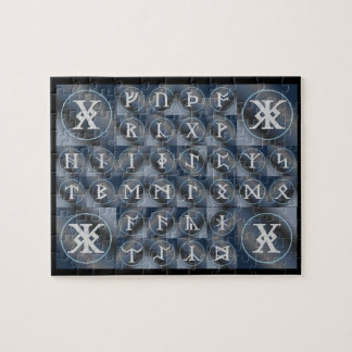 Puzzle des runes anglo-saxonnes Futhorc | alphabet
