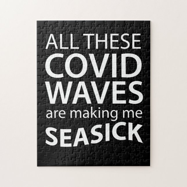 Puzzle Des Vagues De Covid Me Rendre Seasick Funny Corona (Vertical)