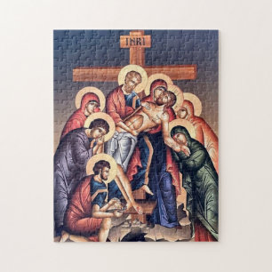 Puzzle Descente de Croix Icône chrétienne orthodoxe