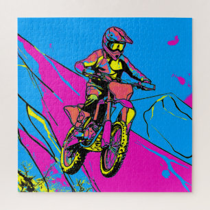 Puzzle Descente Mountain Run - Motocross Rider