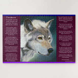 Puzzle Desiderata par Max Ehrmann loup blanc