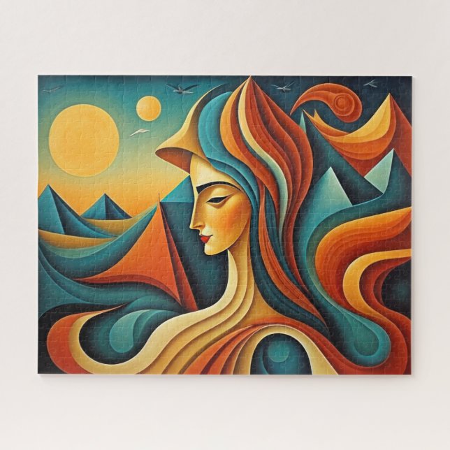 Puzzle Design abstrait moderne Cubisme Surréalisme (Horizontal)