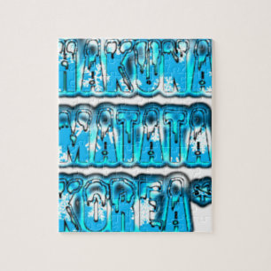 Puzzle Design bleu vintage Zombi Design Hakuna Matata K