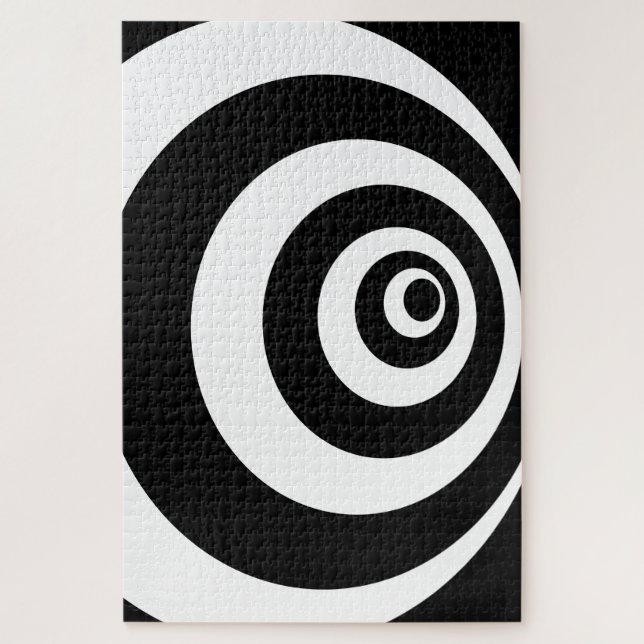 Puzzle Design Cercle noir et blanc (Vertical)