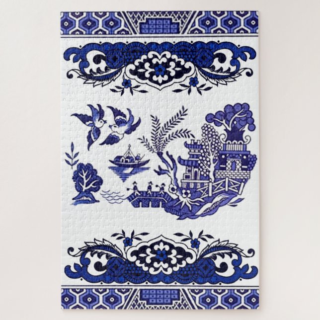 Puzzle Design classique de la Chine de saule bleu (Vertical)