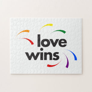Puzzle Design coloré, moderne, ludique de Love Wins