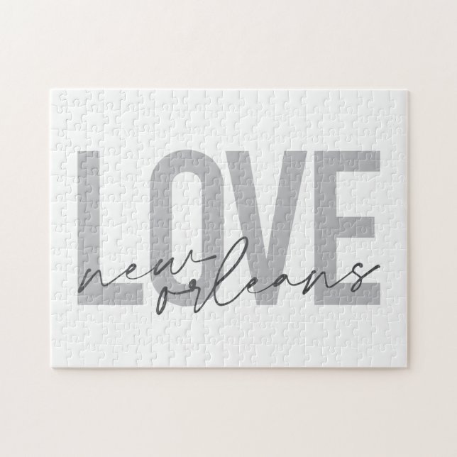 Puzzle Design cool simple, urbain et moderne Aimer La Nou (Horizontal)