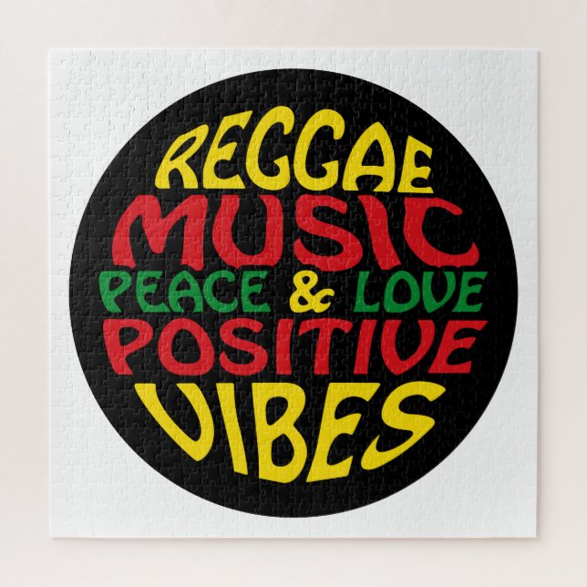 Puzzle Design de reggae avec des paroles et des citations (Vertical)