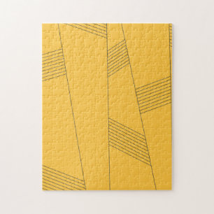 Puzzle Design graphique abstrait simple, jaune et moderne