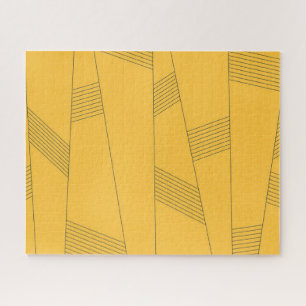 Puzzle Design graphique abstrait simple, jaune, moderne